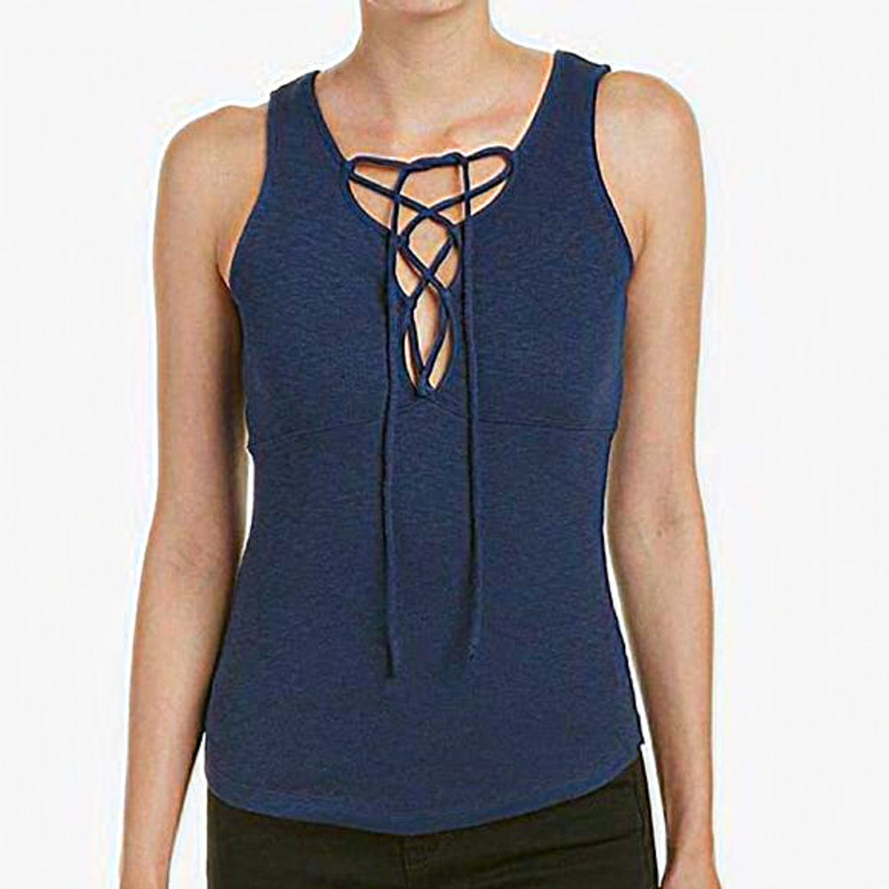 Free People | Emmy‎ Lou Blue Tank Top